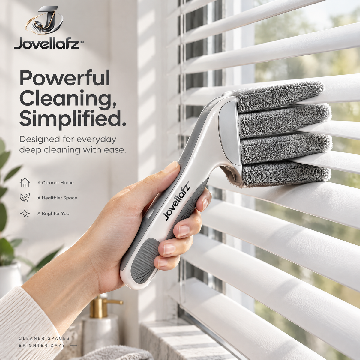 Jovellafz™ Cordless Electric Spin Mop Cleaner with Microfiber Roller Heads product image 1
