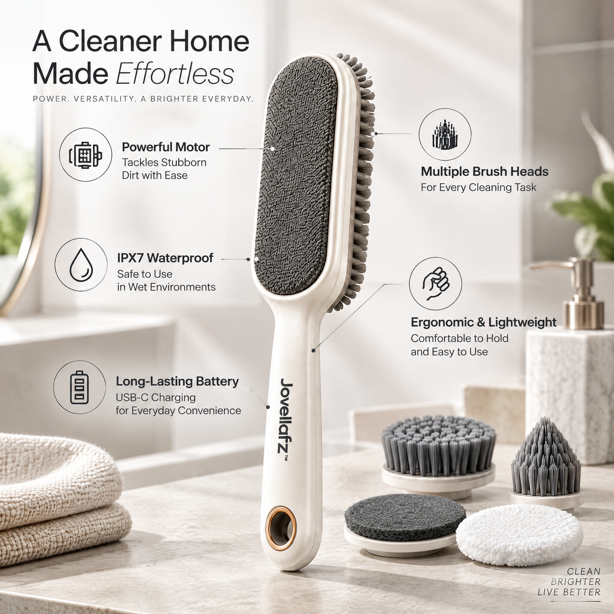 Jovellafz™ Cordless Electric Cleaning Brush product image 5