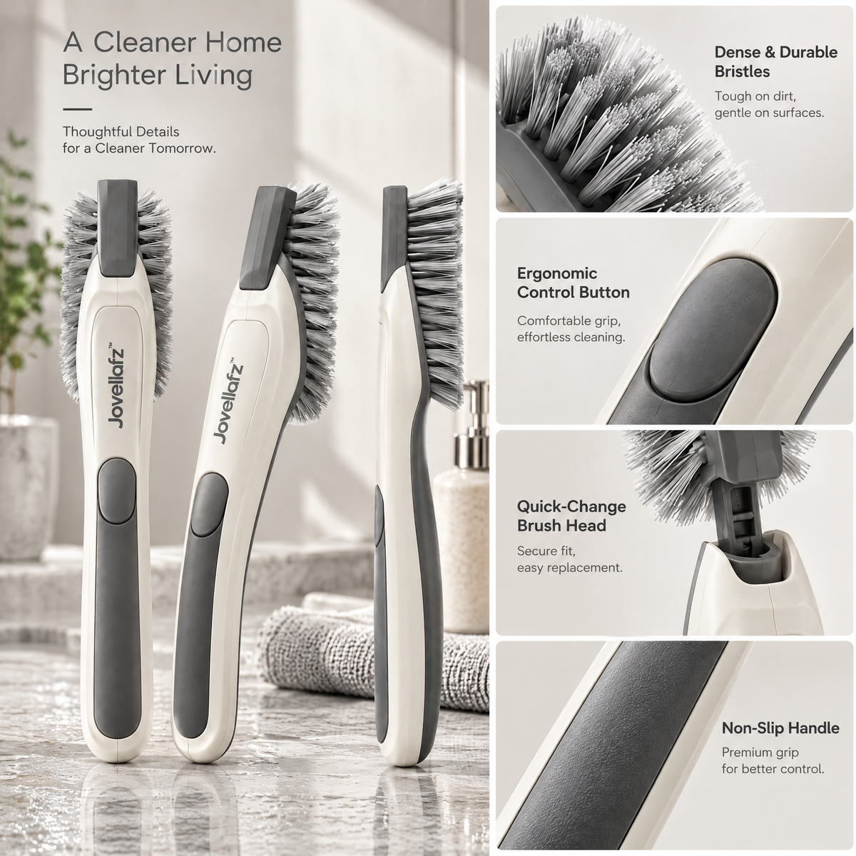 Jovellafz™ Electric Cleaning Brush | Rechargeable Cordless Scrubber with Multiple Brush Heads, Powerful Motor, IPX7 Waterproof Design & Long-Lasting Battery for Bathroom, Kitchen and Home Cleaning - product image 5