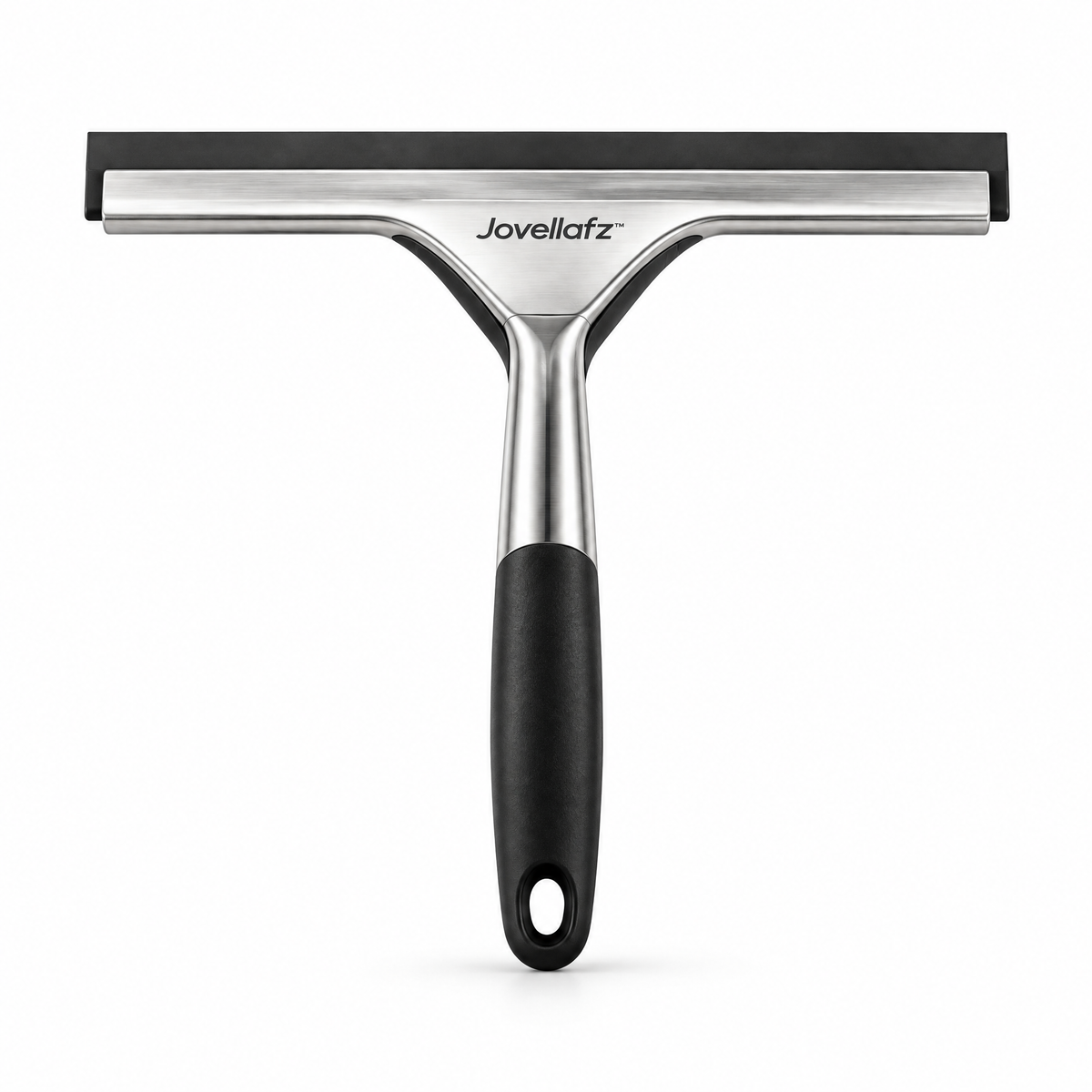 Jovellafz™ Premium Shower Squeegee | Stainless Steel Window Cleaner with Silicone Blade, Streak-Free Glass Wiper, Ergonomic Non-Slip Handle for Bathroom, Kitchen, Car & Tile Surfaces - product image 2